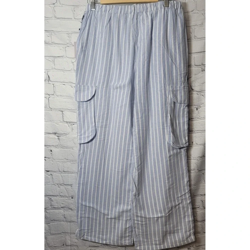 Happily Grey striped wide