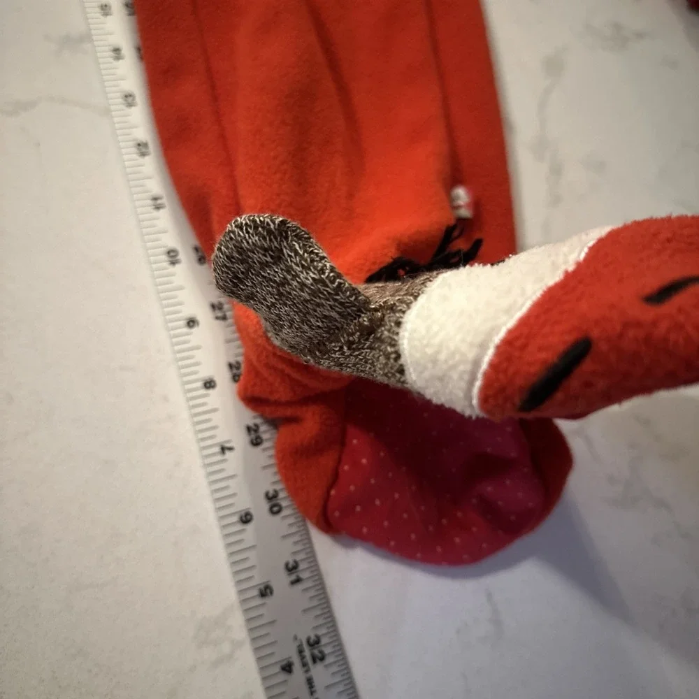 NICK & NORA Sock Monkey One Piece‎ Pajamas Sleepwear Footed Adult Small Full Zip