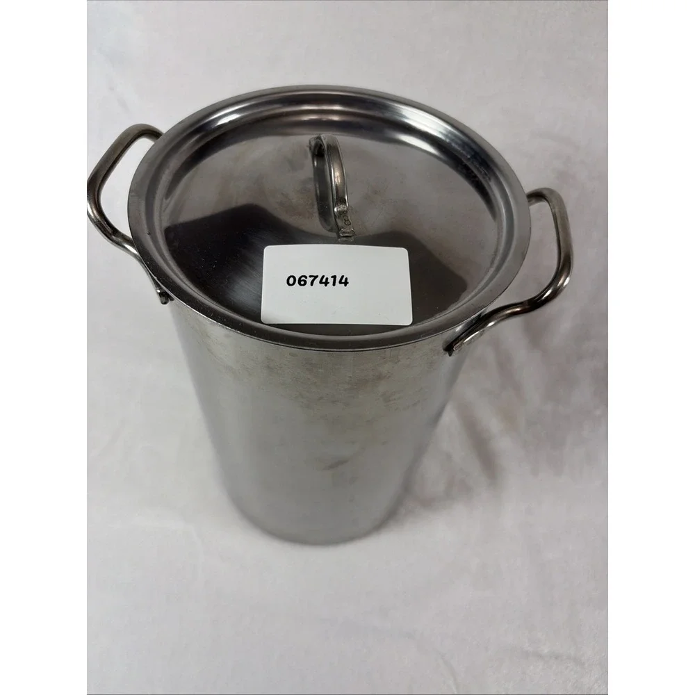 Stainless Steel Tall Vegetable Steamer With Wire Basket Asparagus Corn Pasta GUC