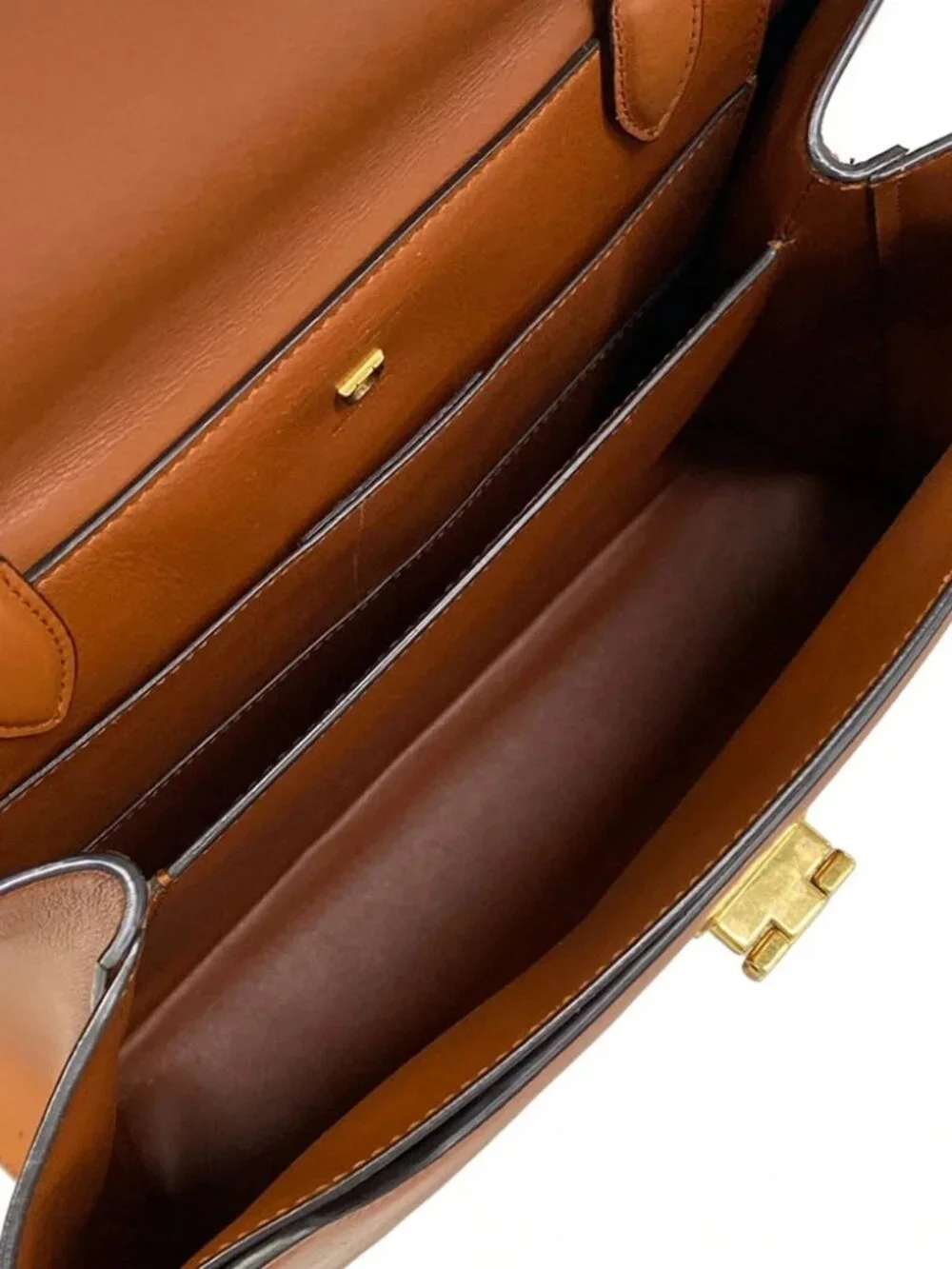 Salvatore Ferragamo Gancini 210400 Brown Leather Handbag