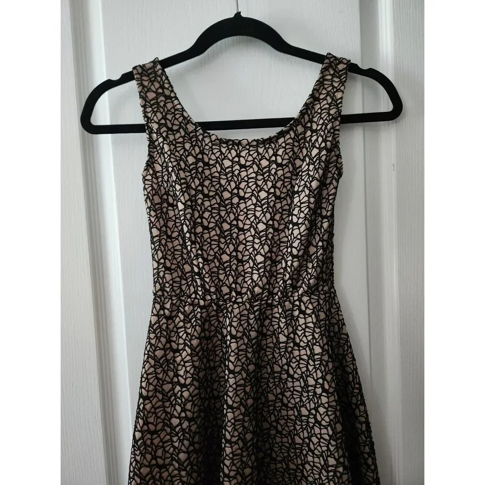 Love Culture Women's Sleeveless‎ Cocktail Dress Open Back Knee Length Black XS