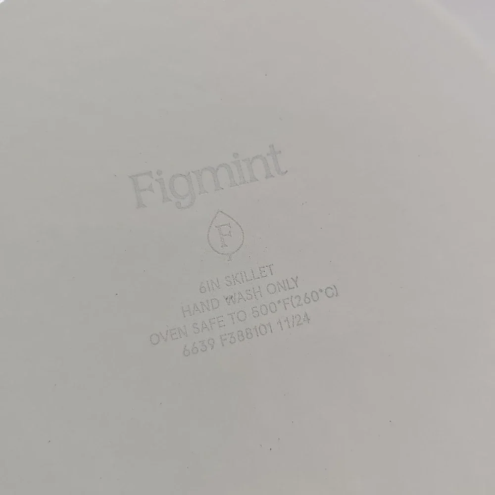 Figmint 6‎ Inch Enameled Cast Iron Skillet Cream NWT