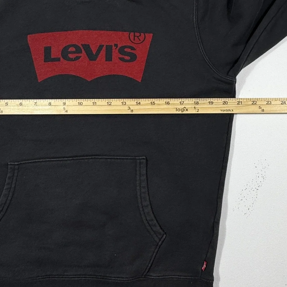 Levis Mens Standard Fit Batwing Logo‎ Hoodie Black Small Pullover Sweatshirt