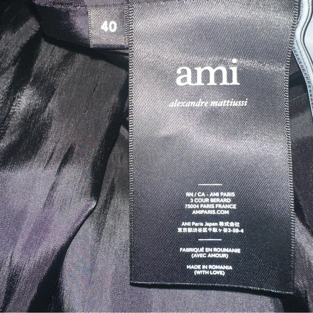 AMI Alexandre Mattiussi Black Wool Crepe Maxi Spaghetti Strap FR 40/US 8 pockets