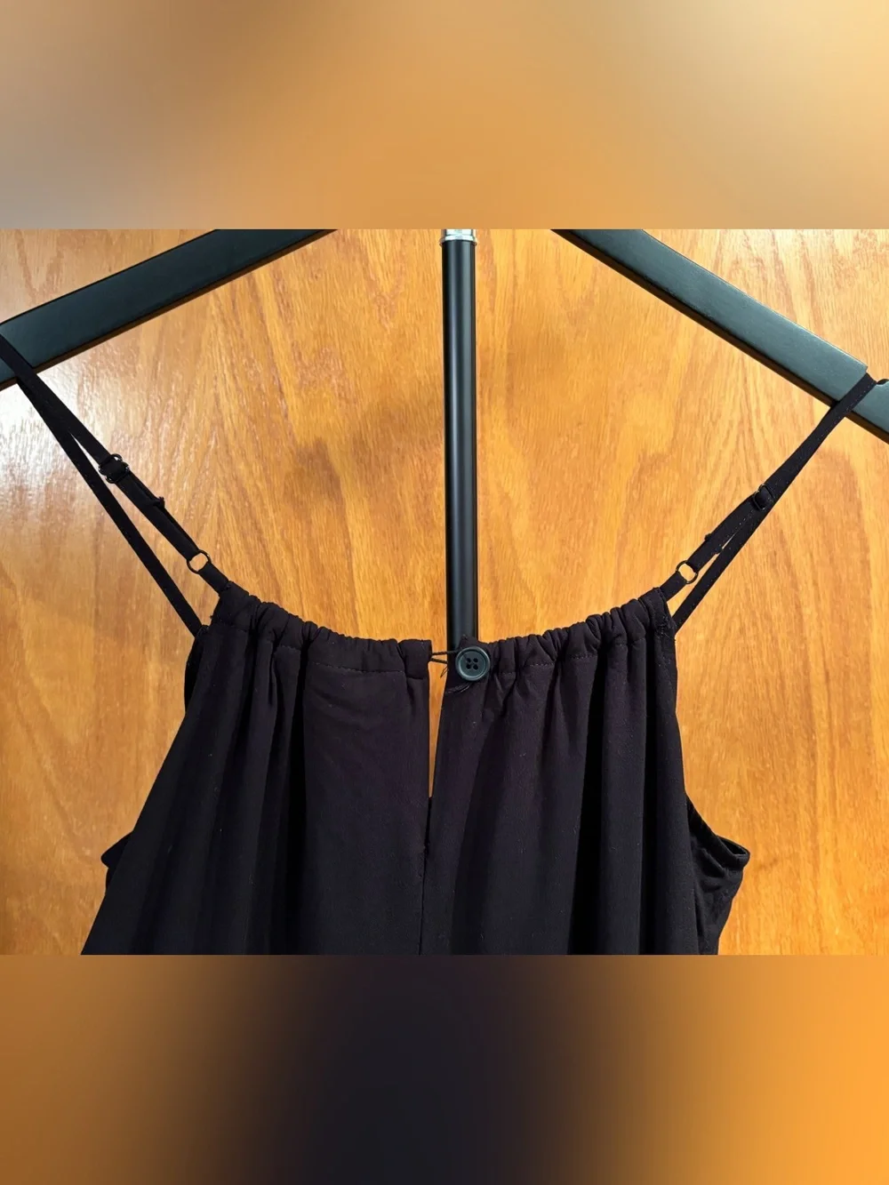 Apt. 9 Black Adjustable Spaghetti Strap Flounce Midi Dress S whimsygoth fairy