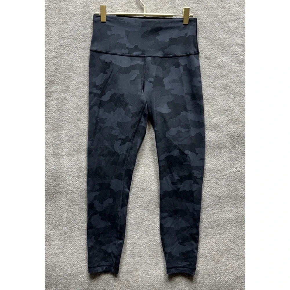 Lululemon Align High Rise Leggings 8 Gray Black Camo 25