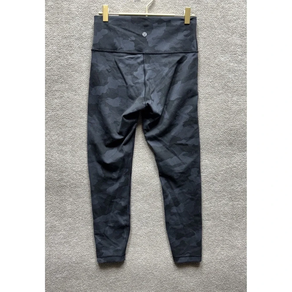 Lululemon Align High Rise Leggings 8 Gray Black Camo 25