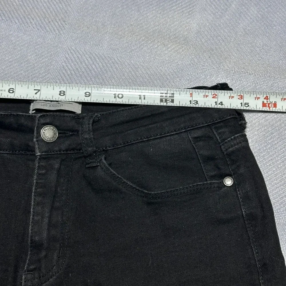 Judy Blue Distressed Frayed Hem Stretch Ripped Black‎ Jeans Women's Size 9/29