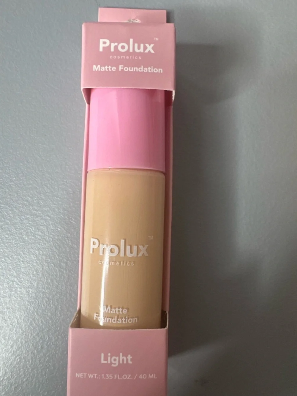 Prolux cosmetics Matte Foundation in color Light