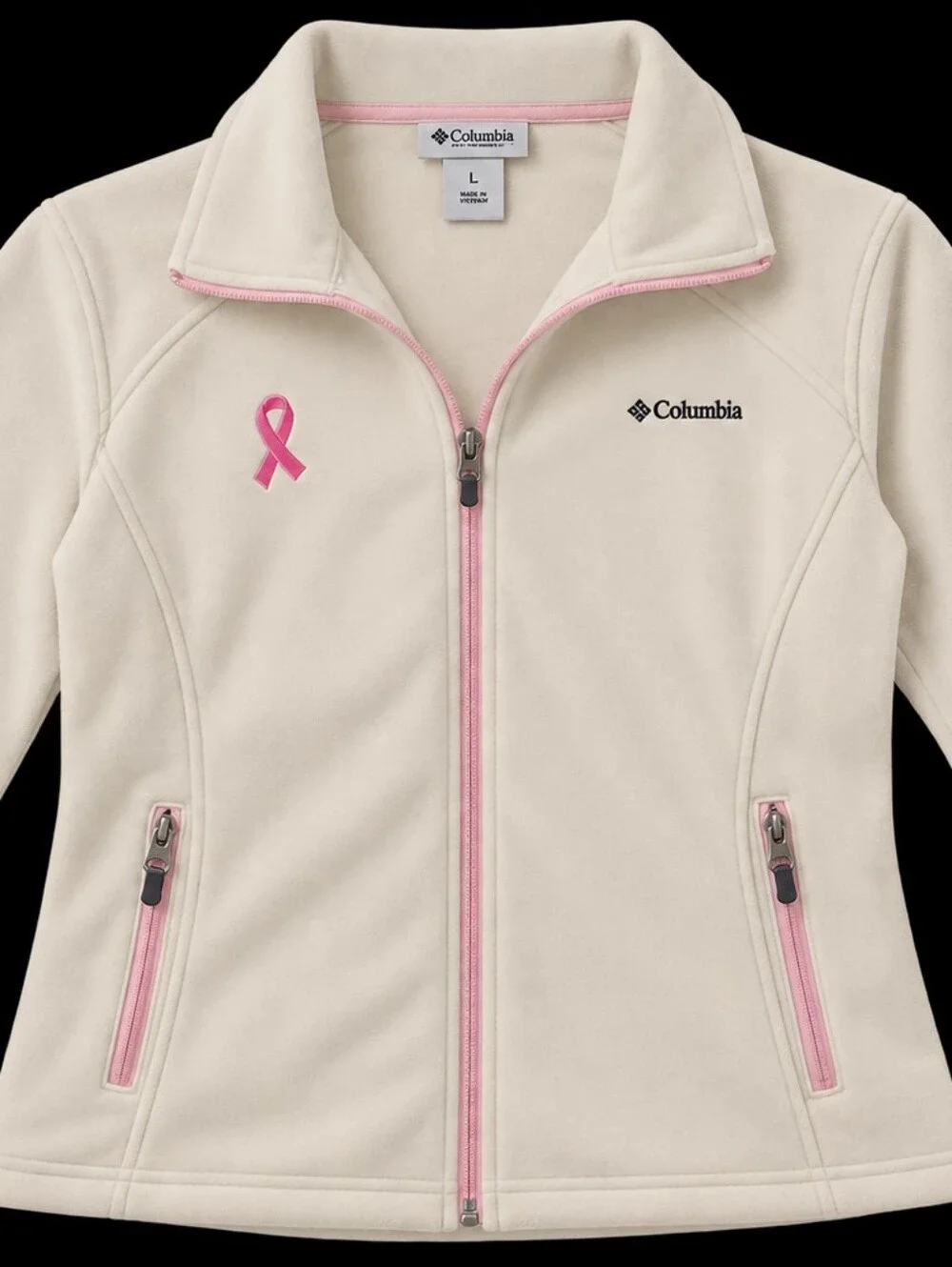 Columbia Breast Cancer Awareness Fleece Jacket XL NWT Pink Ribbon