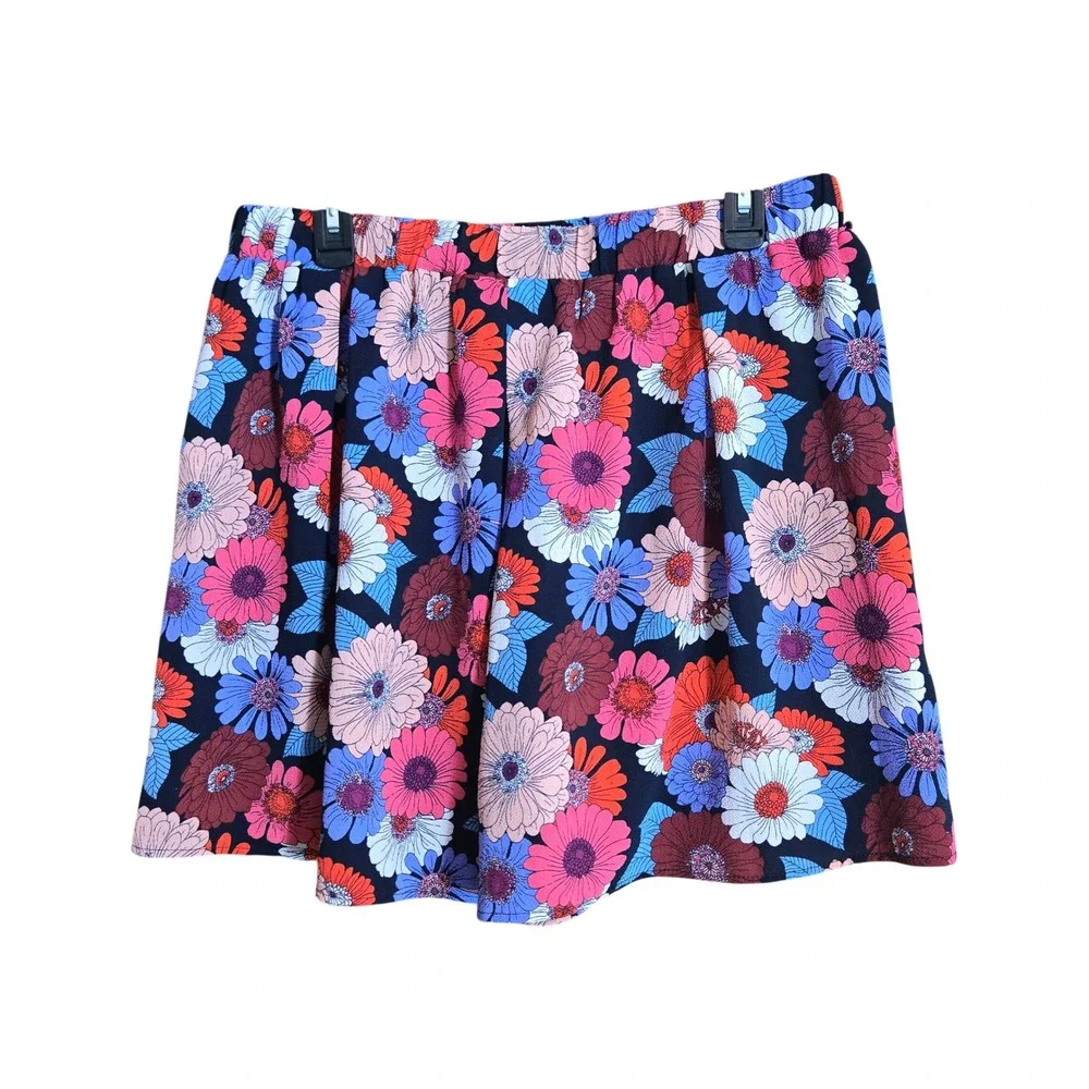 Molly Bracken Womens Shorts Multi Color XLarge Floral Daisy High Waist Flowy NWT