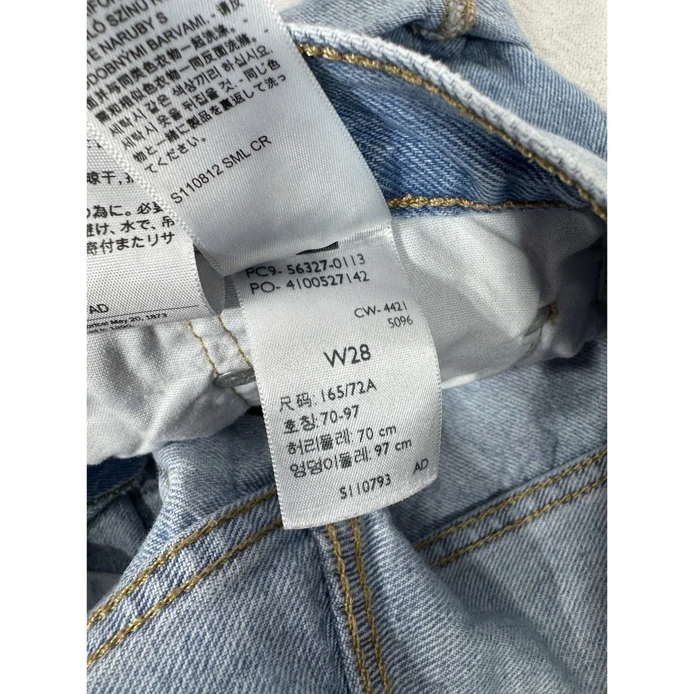 Levi's 501 Woman Size W28 Blue Denim Button Fly Jean‎ Water Less Shorts