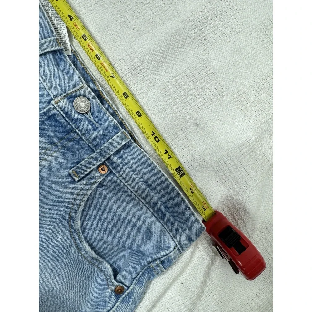 Levi's 501 Woman Size W28 Blue Denim Button Fly Jean‎ Water Less Shorts