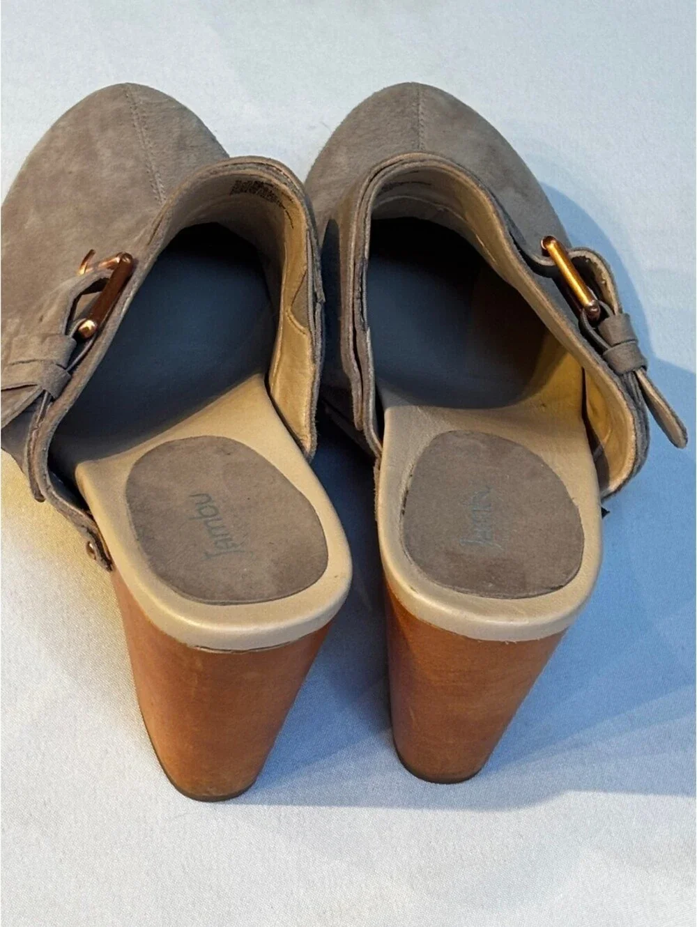 Jambu Suede Buckle Clog Mules women’s size 9.5