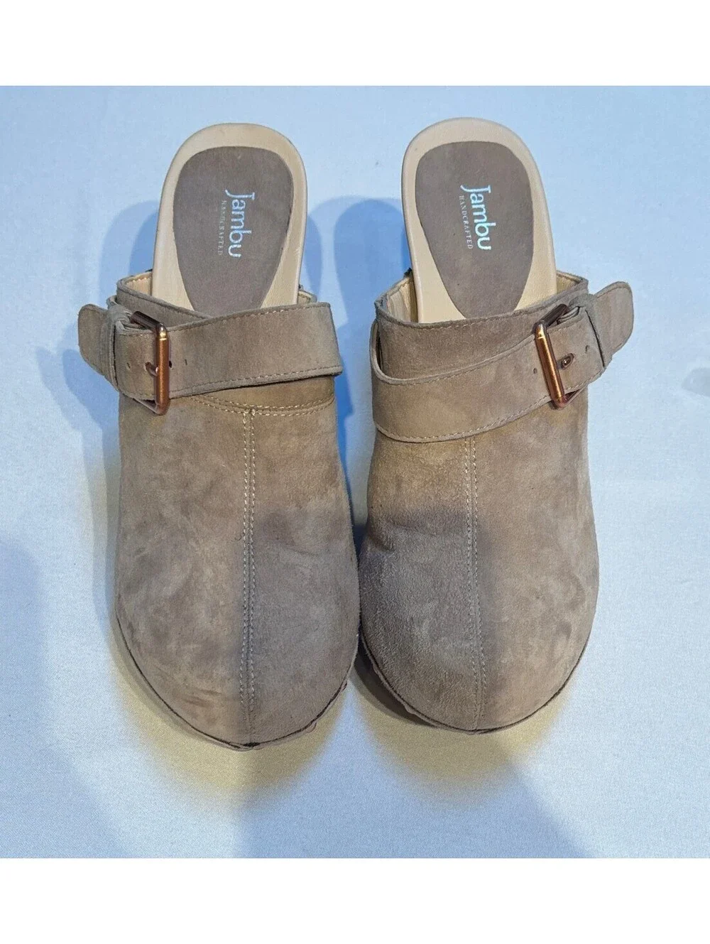 Jambu Suede Buckle Clog Mules women’s size 9.5