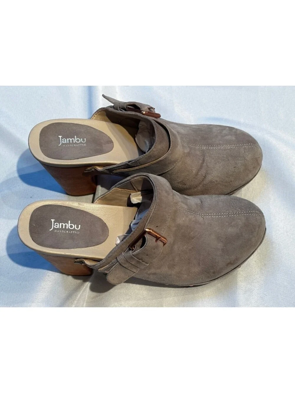Jambu Suede Buckle Clog Mules women’s size 9.5
