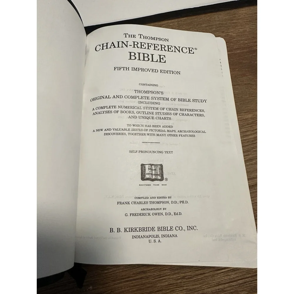 Thompson Chain-Reference 5th & Improved Edition HB/DJ Red Letter Edition Bible‎