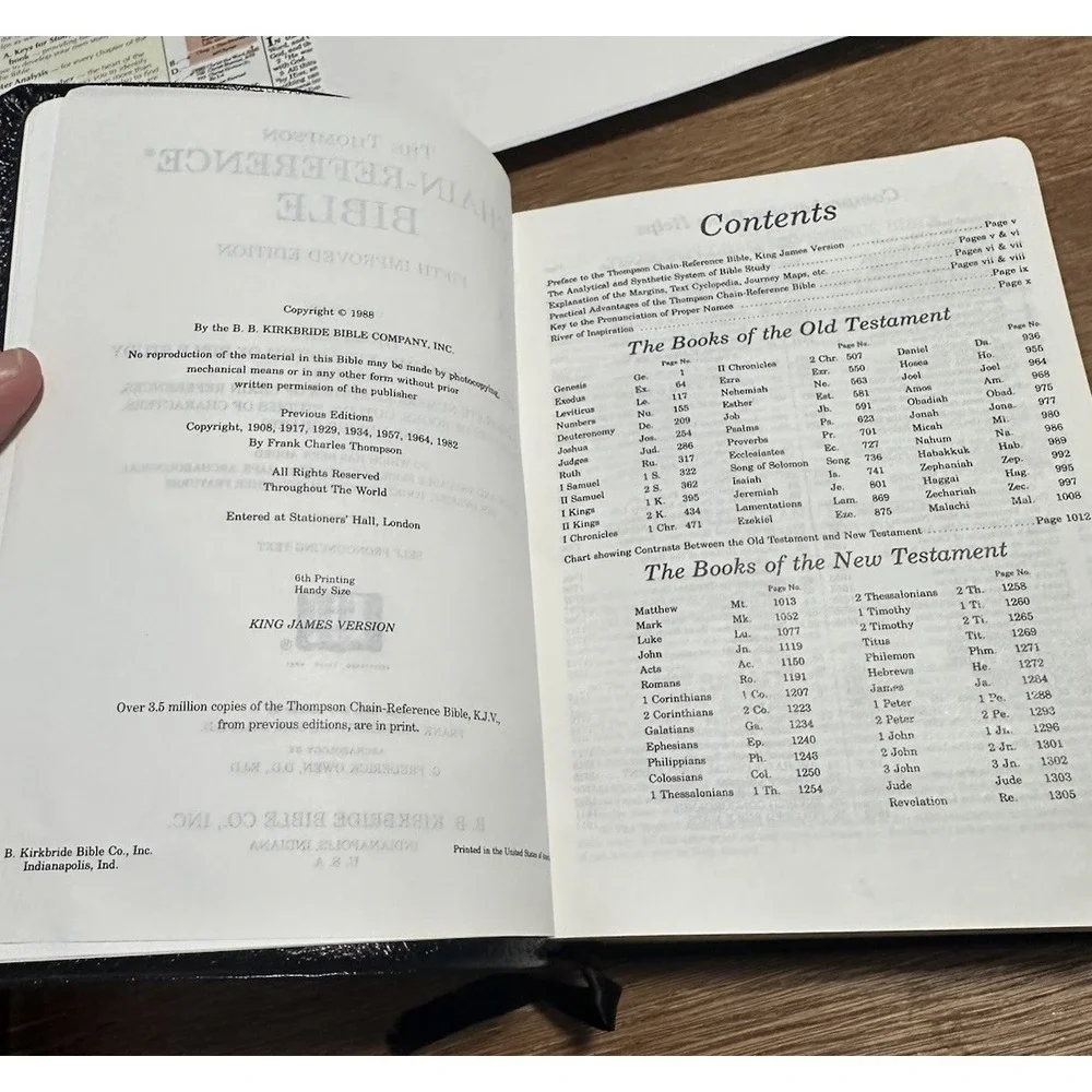 Thompson Chain-Reference 5th & Improved Edition HB/DJ Red Letter Edition Bible‎