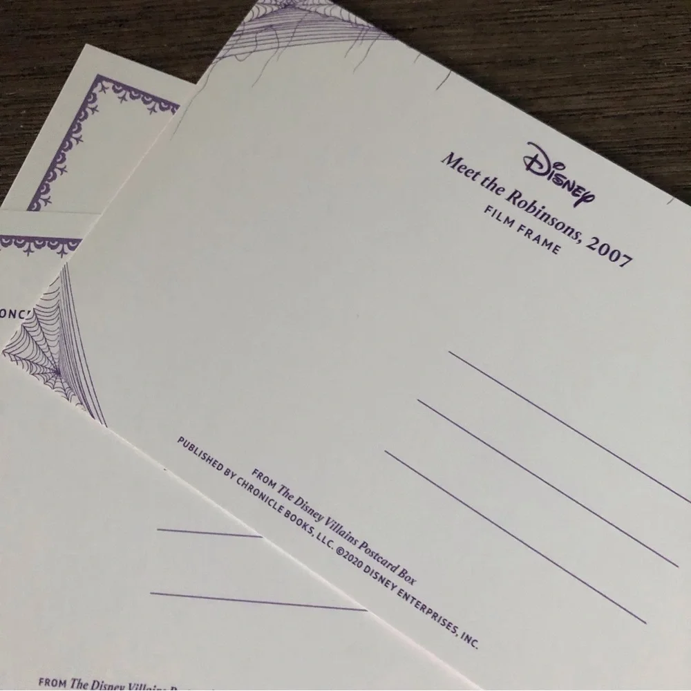 Disney Villains Postcards: Meet the Robinsons 3 pack.
