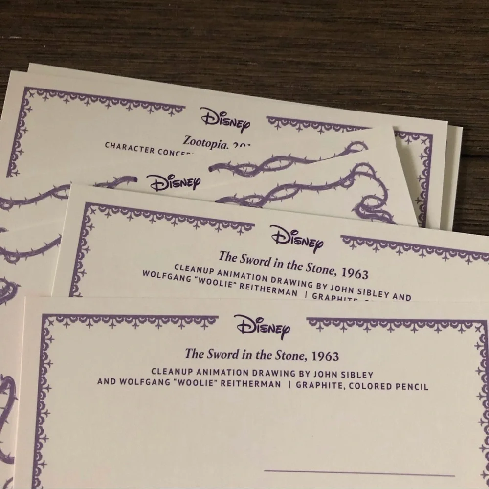 Disney Villains Postcards: Mixed Set 4 pack Aristocats and Zootopia