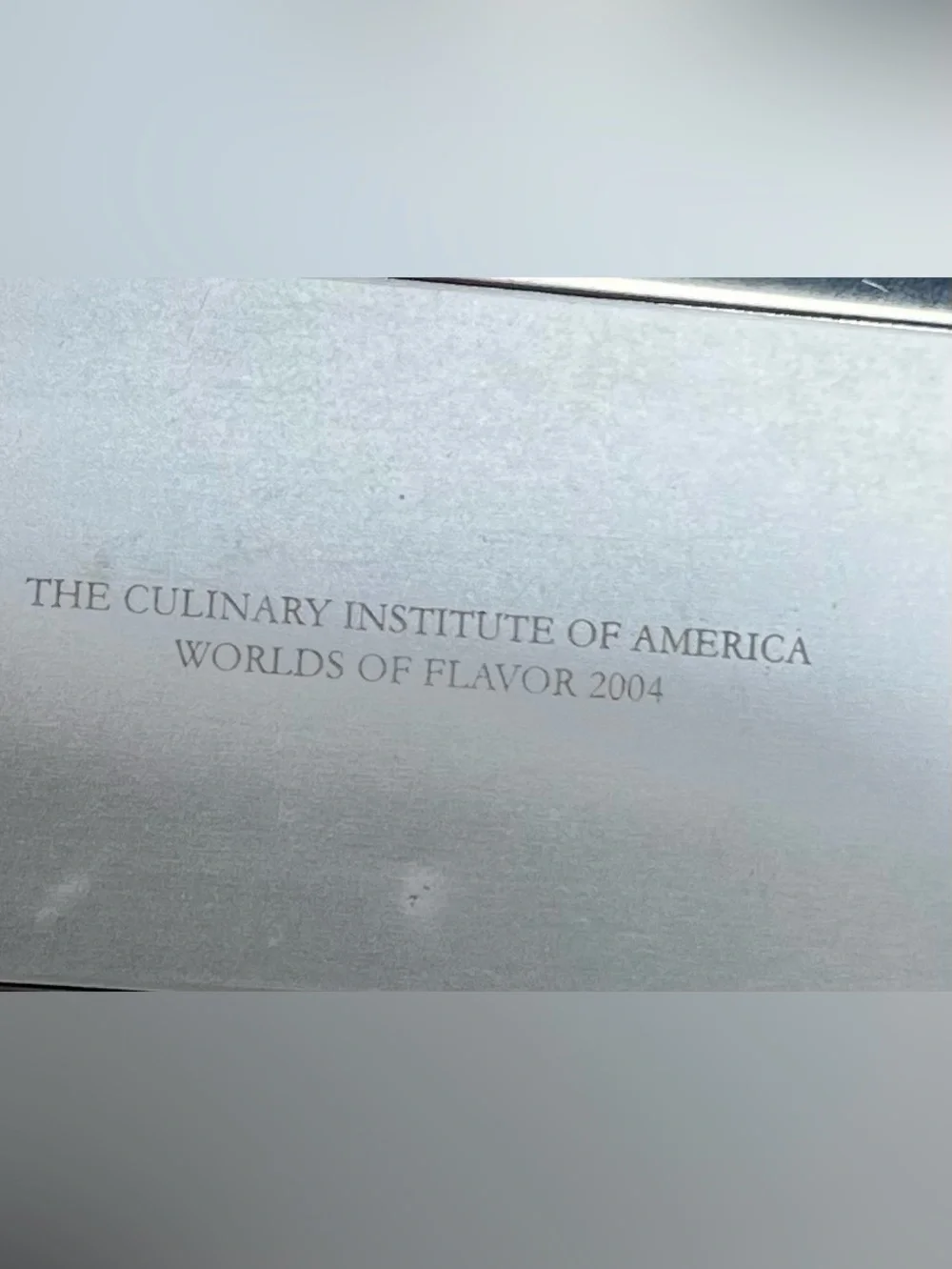 VINTAGE 2004 CULINARY INSTITUTE OF AMERICA SILVER METAL BUSINESS & CC CASE