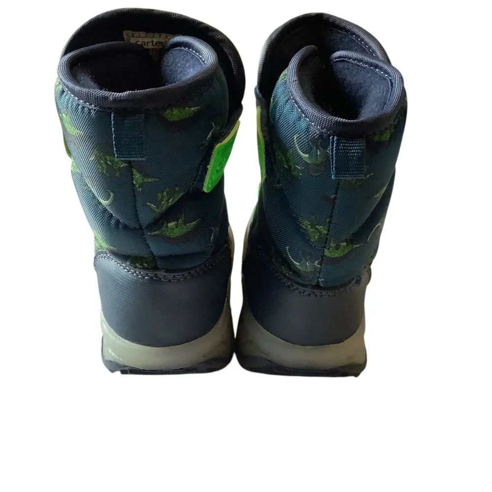 Carters Legolas‎ Boys Dinosaur Print Winter Snow Boots Size 7M