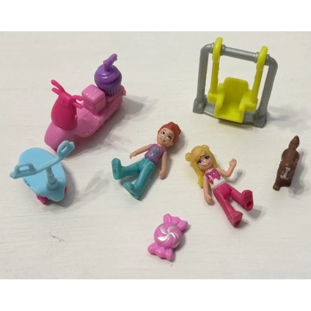 Lot Of Polly Pocket Replacement Dolls Micro Mini Figures Tiny Accessories Dog