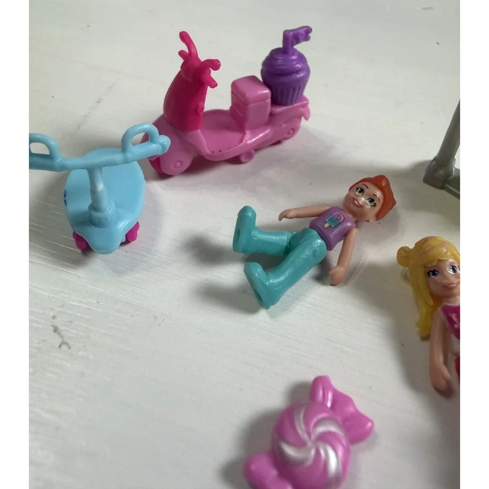 Lot Of Polly Pocket Replacement Dolls Micro Mini Figures Tiny Accessories Dog