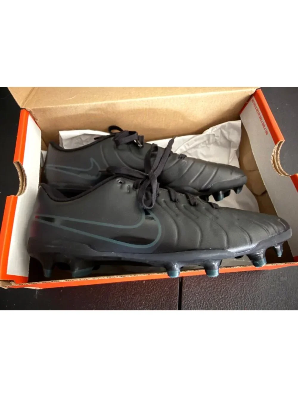 Nike Tiempo Legend 9 Soccer Cleats Black Size‎ 6.5 US FG Firm Ground With Box