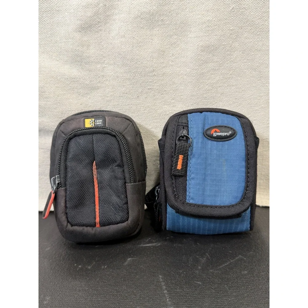 Case Logic Lowepro Camera Pouch Bundle‎ Unisex Small Black Blue Tech Bags 2pk