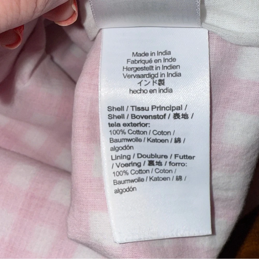 J.Crew Pink Gingham Flutter Sleeve Mini Dress • Lined Cotton • Size 4