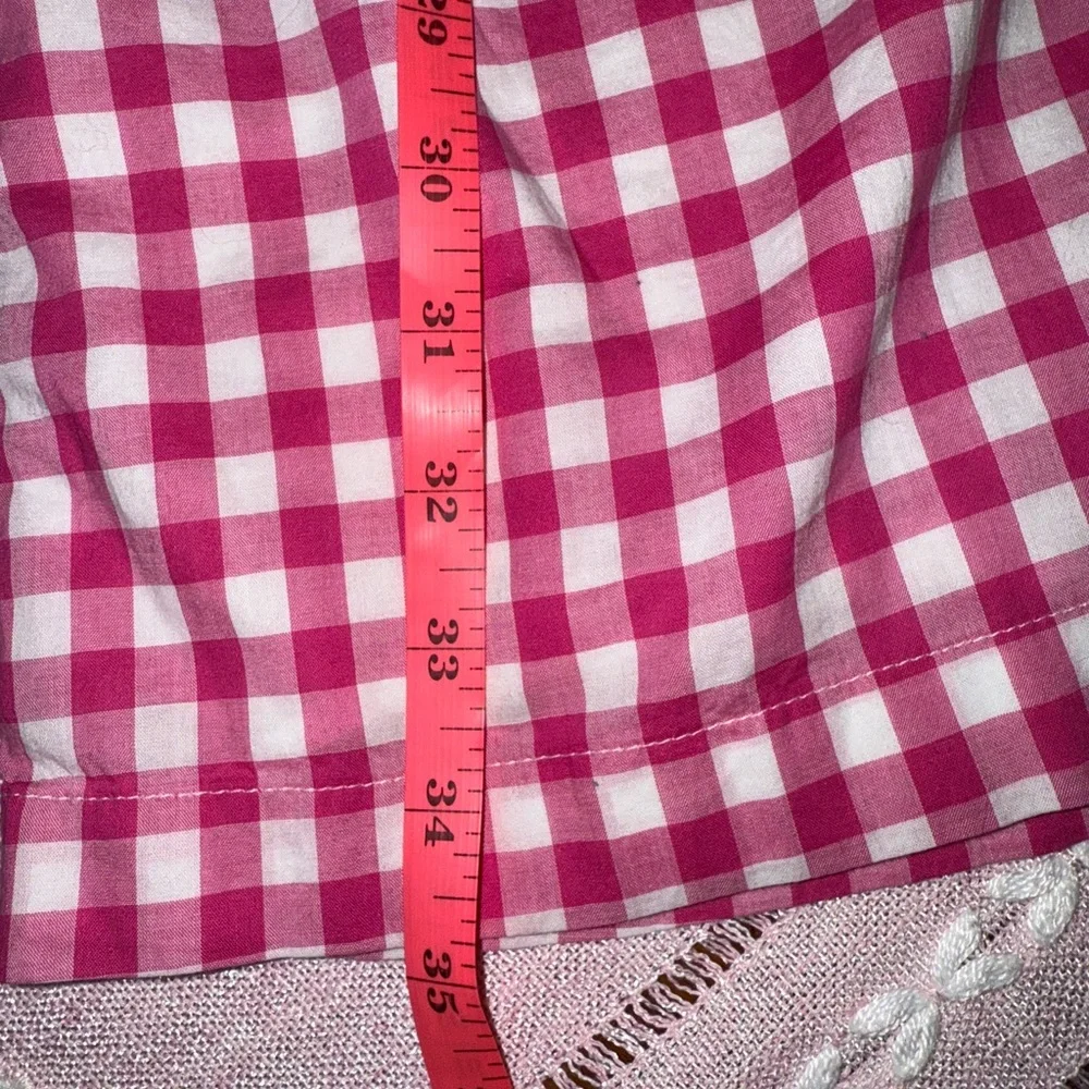 J.Crew Pink Gingham Flutter Sleeve Mini Dress • Lined Cotton • Size 4