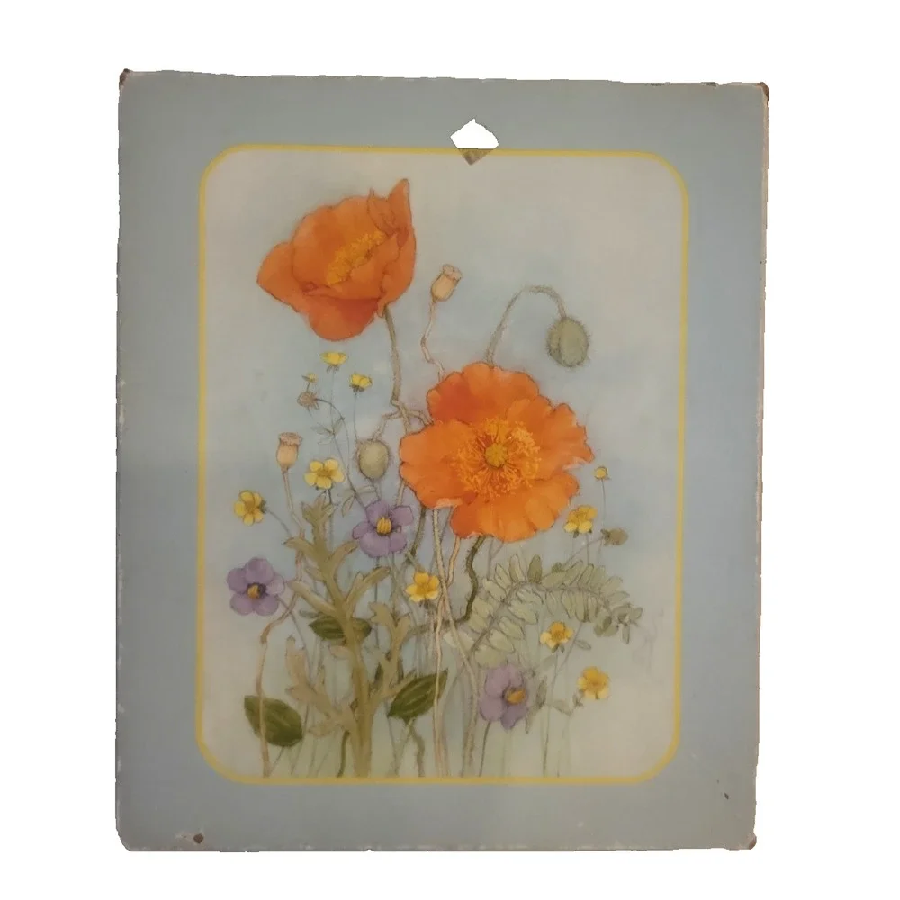 Lot of 2 VTG Hallmark Stationery & Envelopes Sets in box Poppy & Cherub Floral