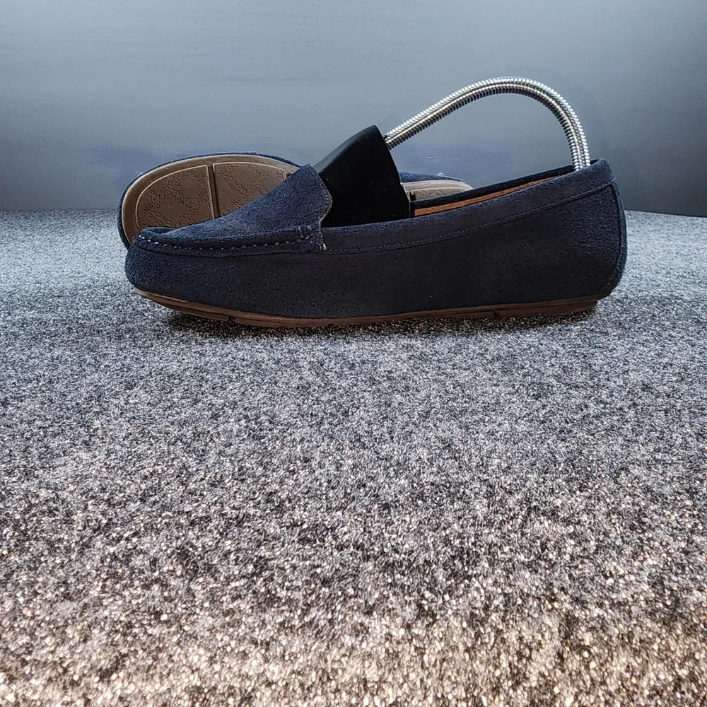 Vionic Debbie Loafers Womens 9 Wide Navy Blue Suede Driving Mocs Orthaheel‎