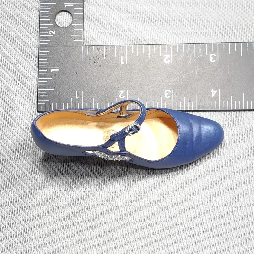 Just the Right Shoe By Raine Starry Night Mini‎ Ceramic Blue Shoes Figurine