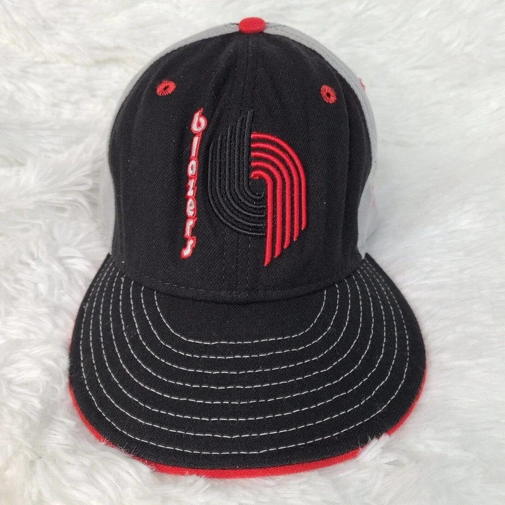 Portland Trail Blazers Fitted Cap Hat Size 7‎ 1/4 NBA Hardwood Classics Men's