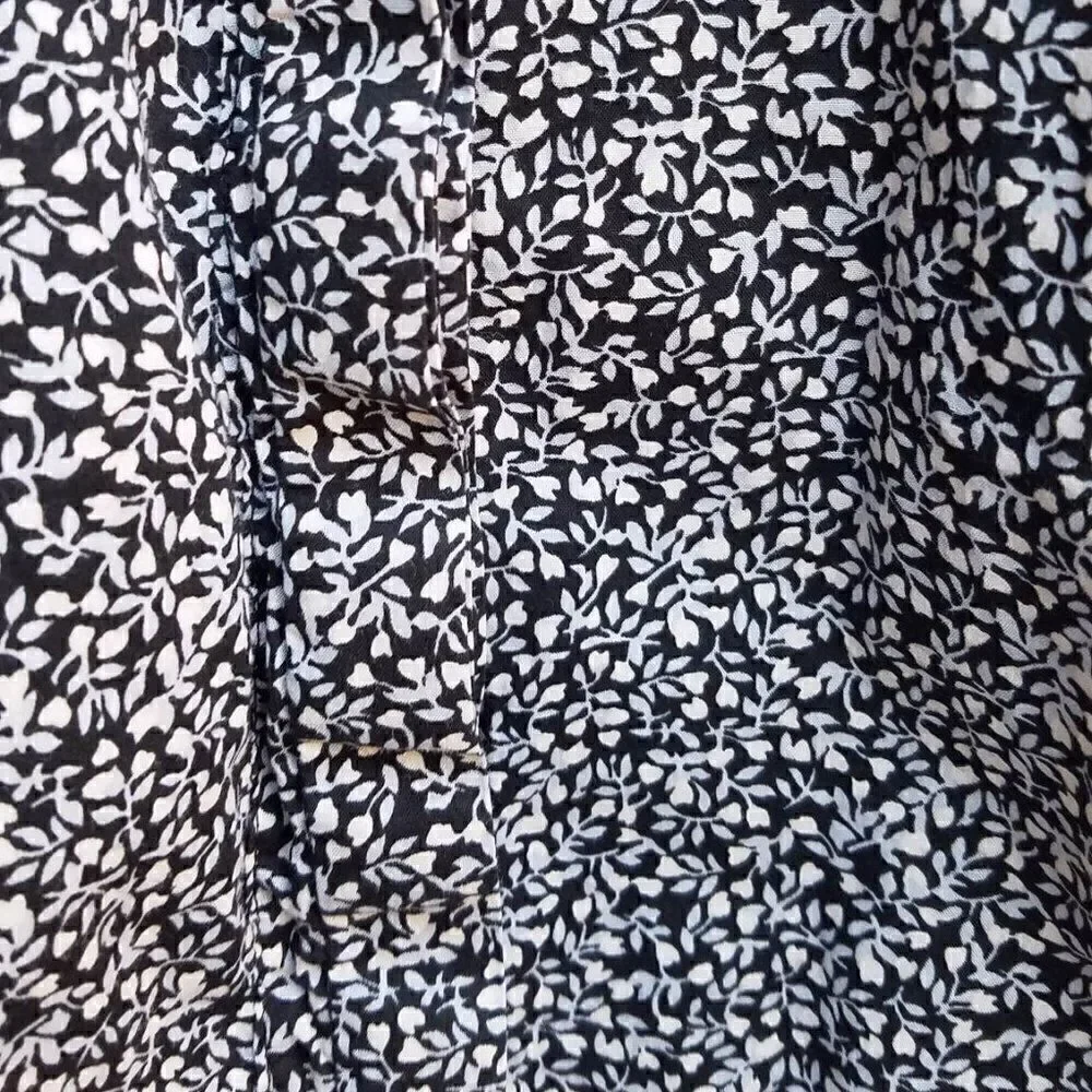 J Crew Black Tan floral The Perfect Shirt size 6