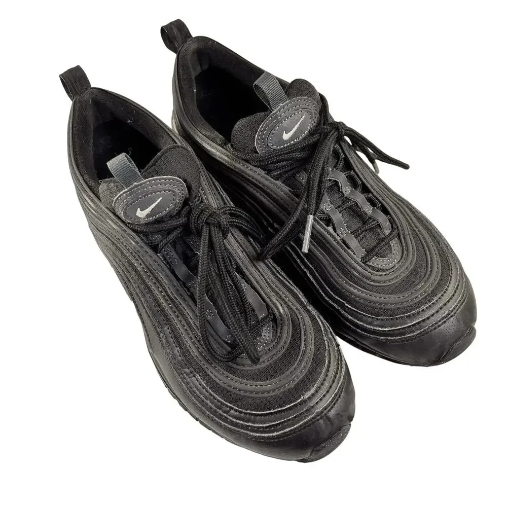 Nike Air Max 97 GS Triple Black‎ Anthracite 921522-011 Youth Sz 6.5Y