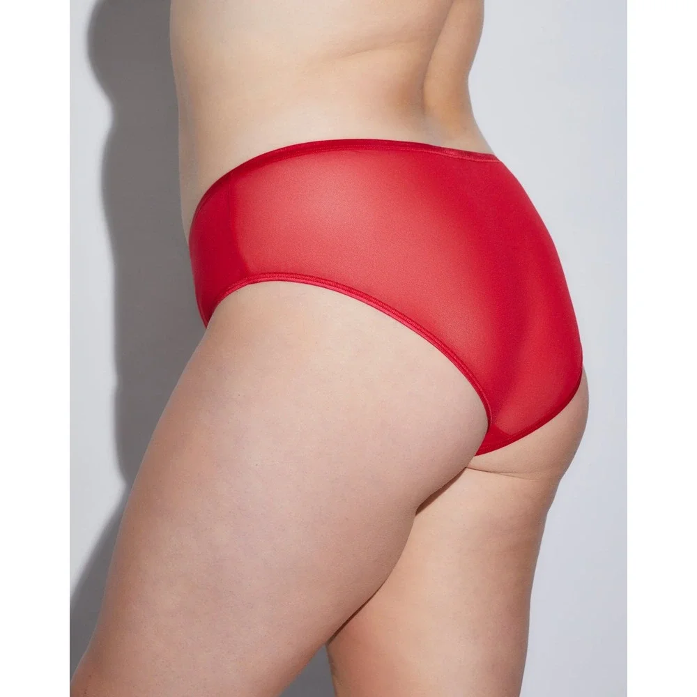Cosabella Soire Confidence Extended Mystic Red‎ Mesh Bralette & Boyshort Set 2X