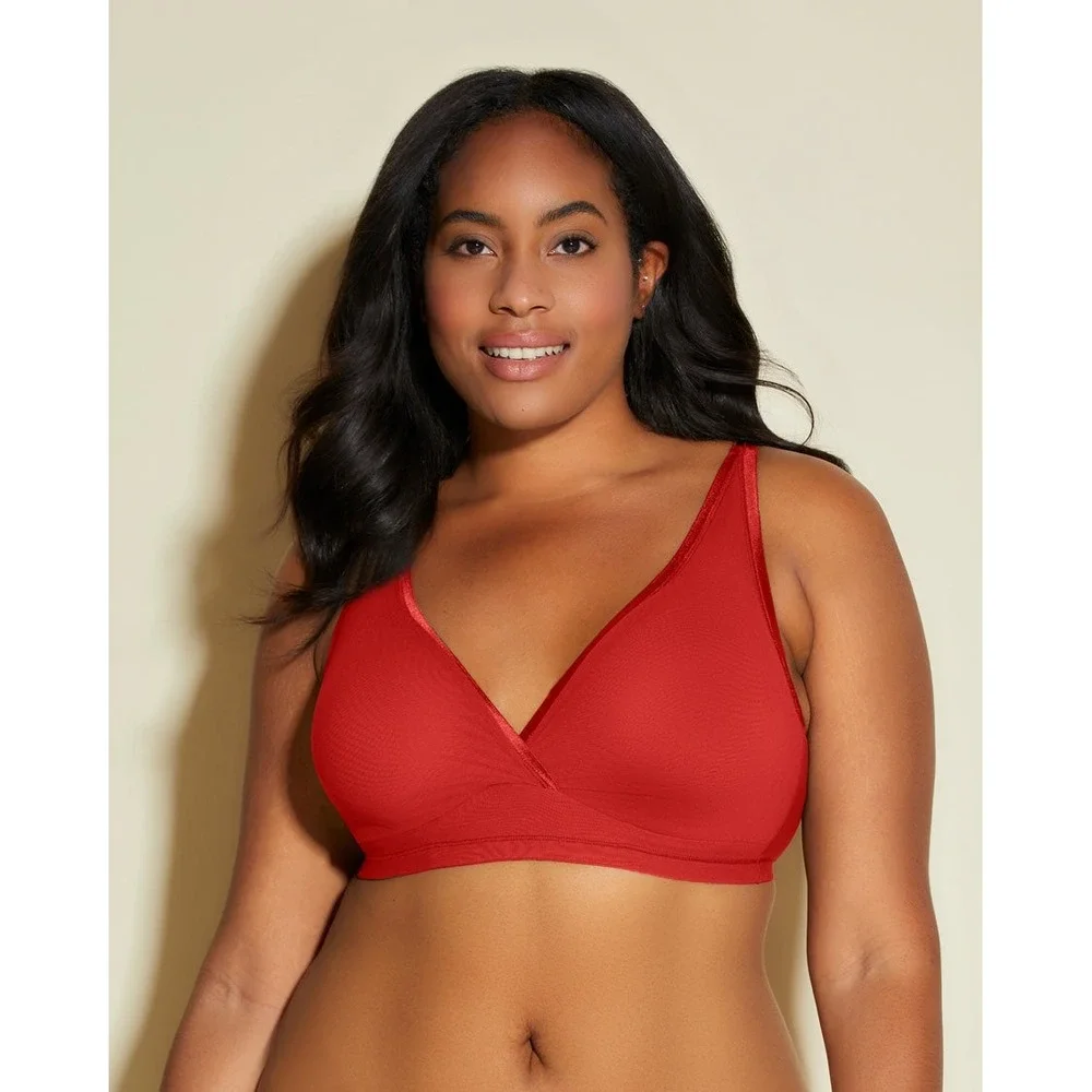 Cosabella Soire Confidence Extended Mystic Red‎ Mesh Bralette & Boyshort Set 2X