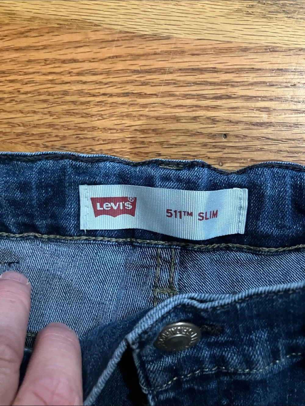 Levi's Straight-Leg Dark Blue Denim Jeans Boys 12 Reg EUC