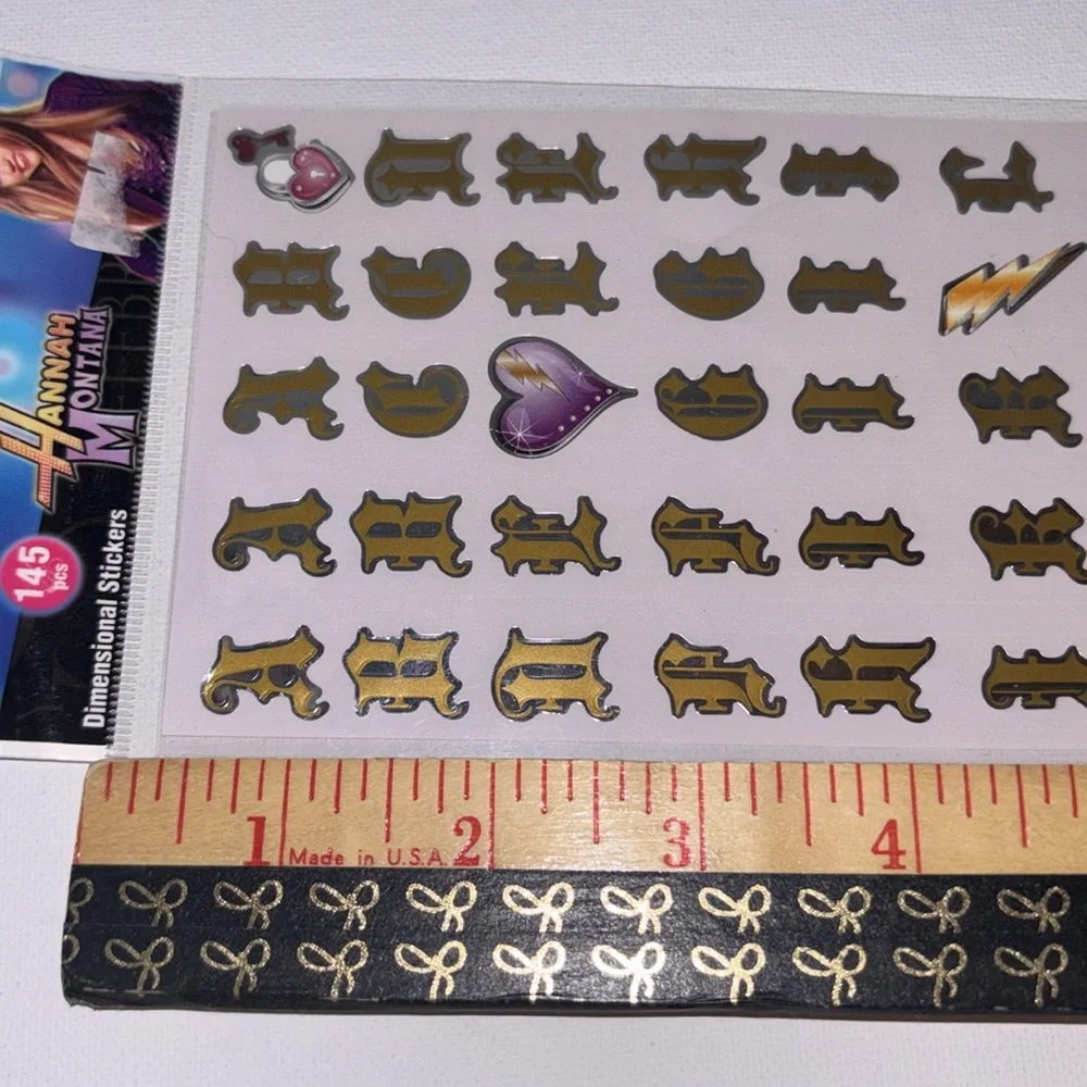 Hannah Montana Gold Alphabet Stickers NEW EK