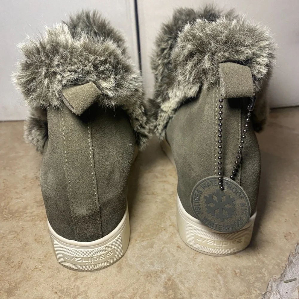 New J/SLIDES Women's Sean‎ Cold Weather Booties Genuine Suede Winter Cozy Warm