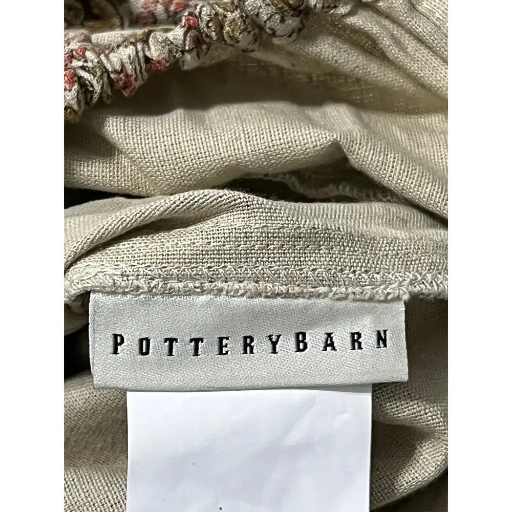 POTTERY BARN Peacock Boho Bolster Pillow WITHOUT Insert- 8 x 30