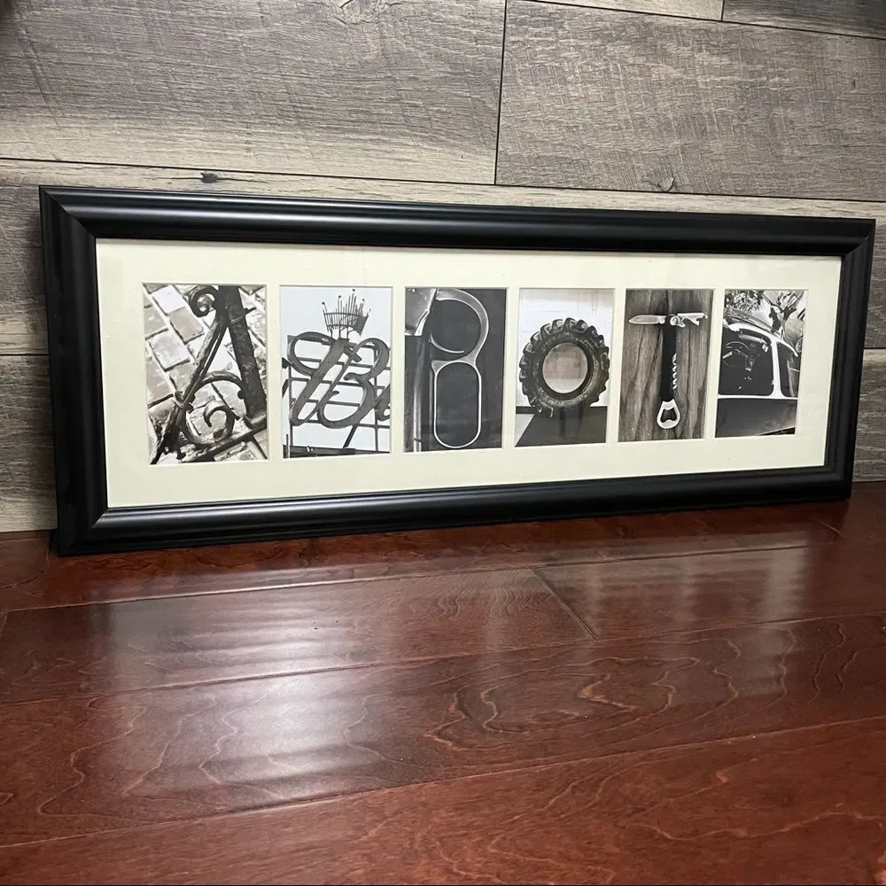 ABBOTT Personalized Name Art Wall Decor Sepia Color 30.5” x 11”
