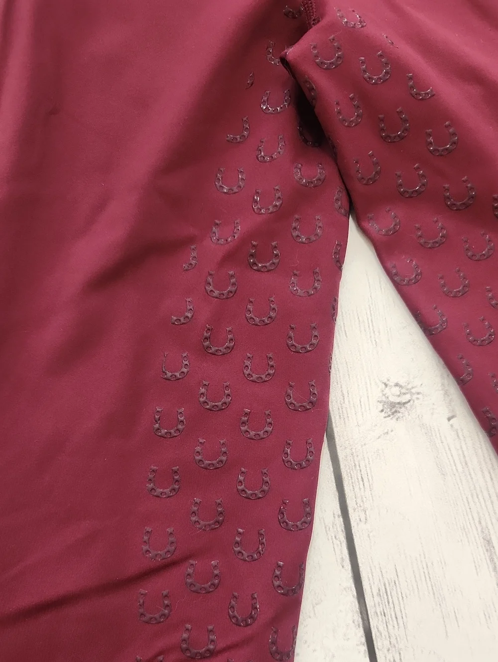 Fitst4 Kids Medium Riding Breeches Maroon & Gray Worn Maybe Once Like Brand New