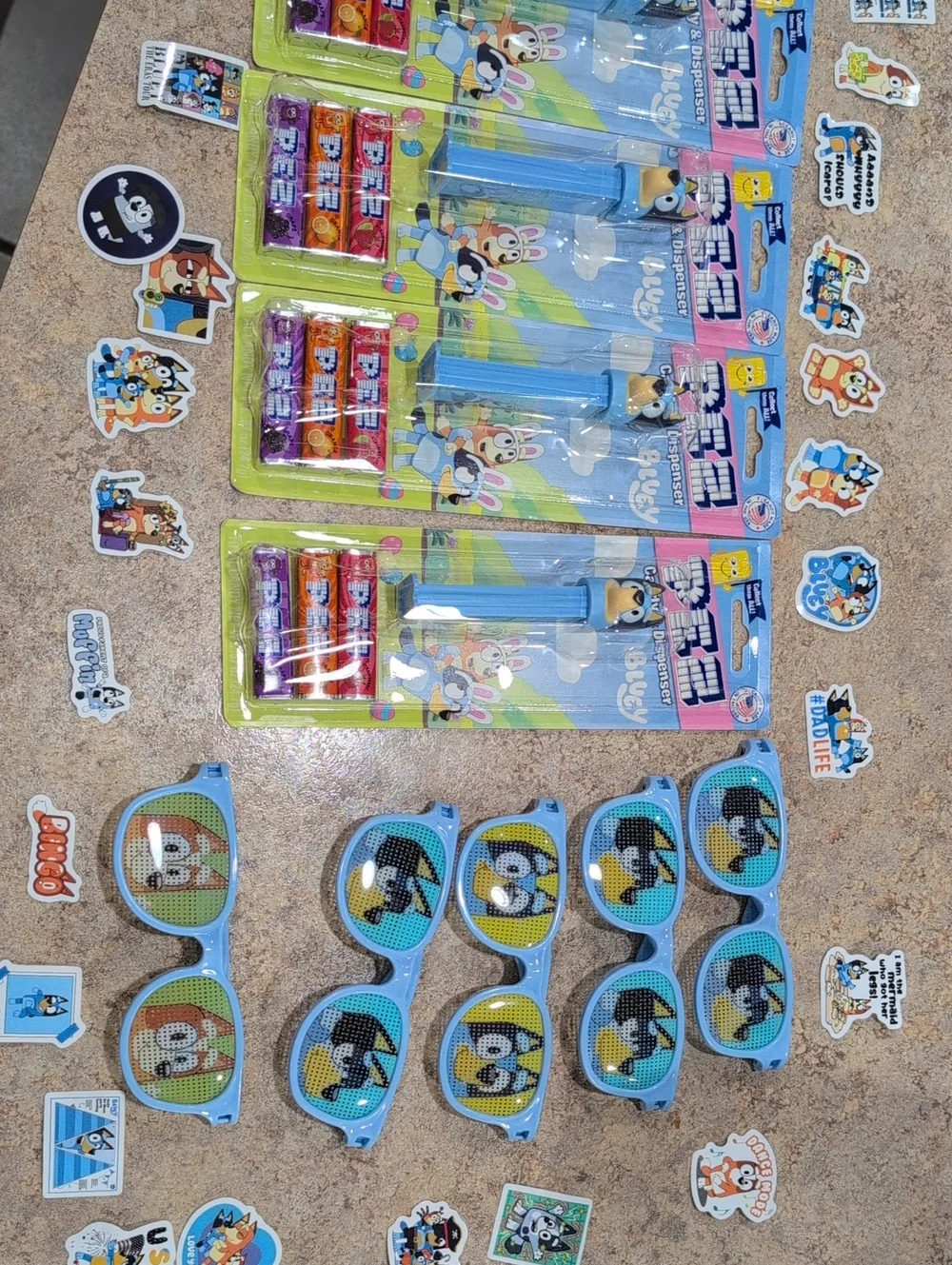 Pez Licensed Party Favor Pack - Blue Pez Dispensers with Assorted Candy