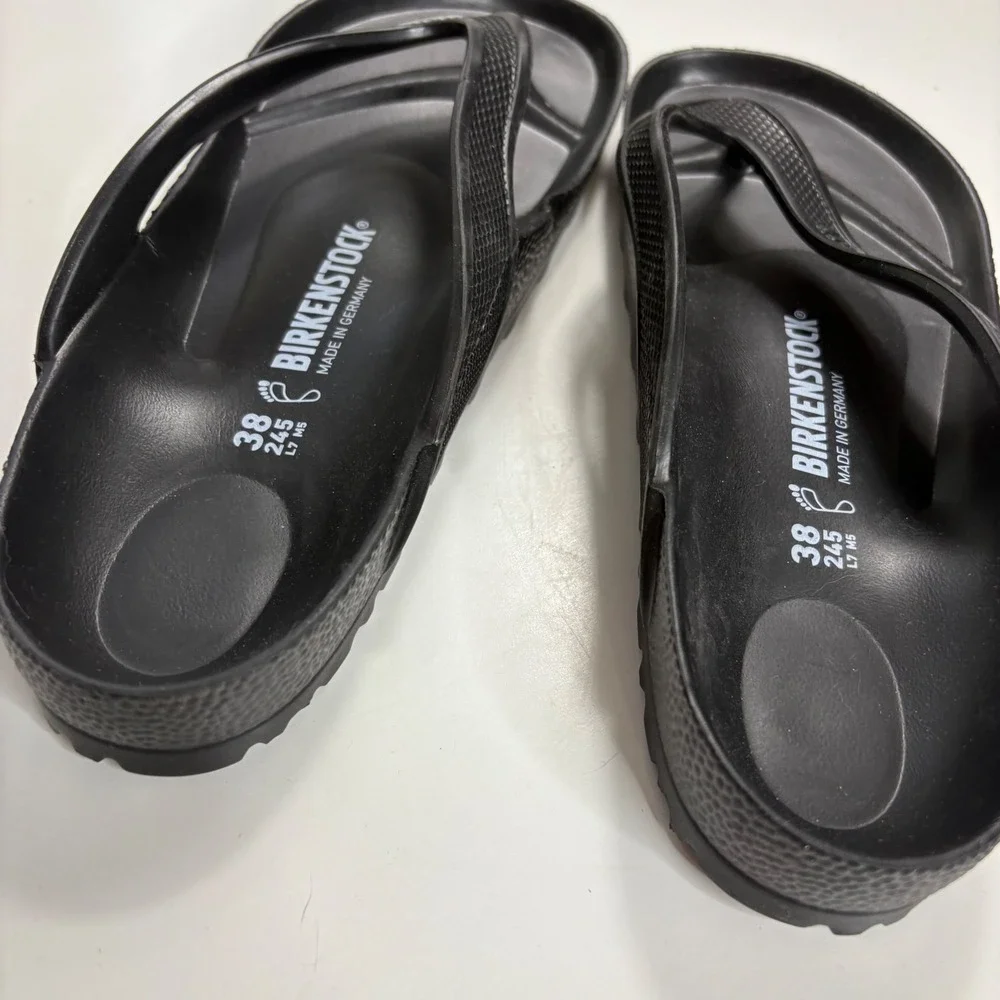 Birkenstock Gizeh EVA Black Waterproof Thong Sandals Womens 38 L7 M5