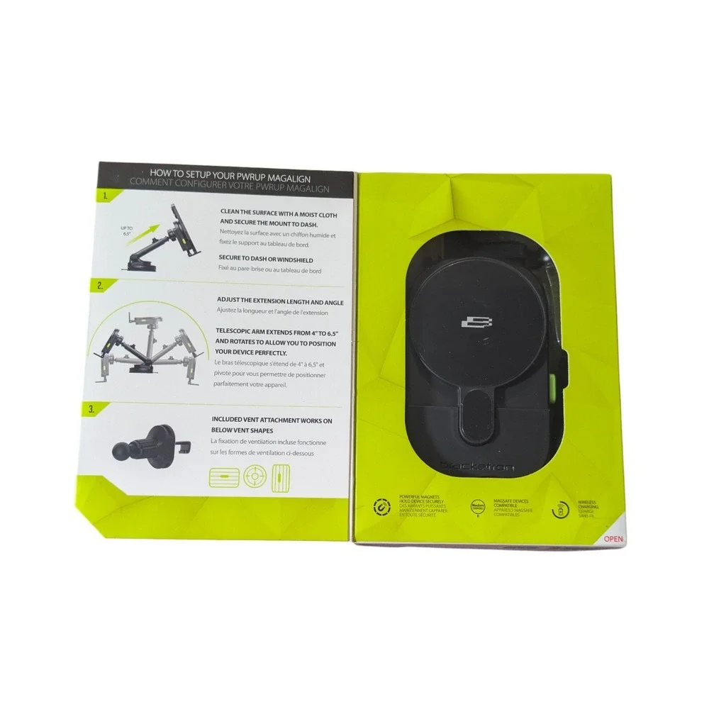Bb.U Bracketron PWRUP MagAlign 15W‎ MagSafe Car Mount Charger Window Dash Vent