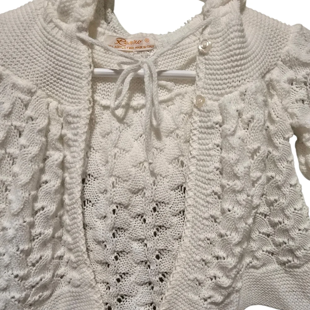 Renzo Vintage Baby Cardigan Made In Italy